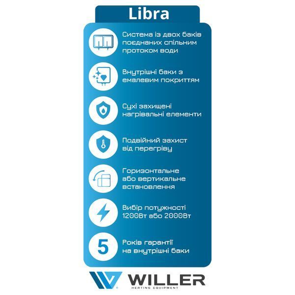 Willer EVH30DRI-Libra НФ-00016582 фото